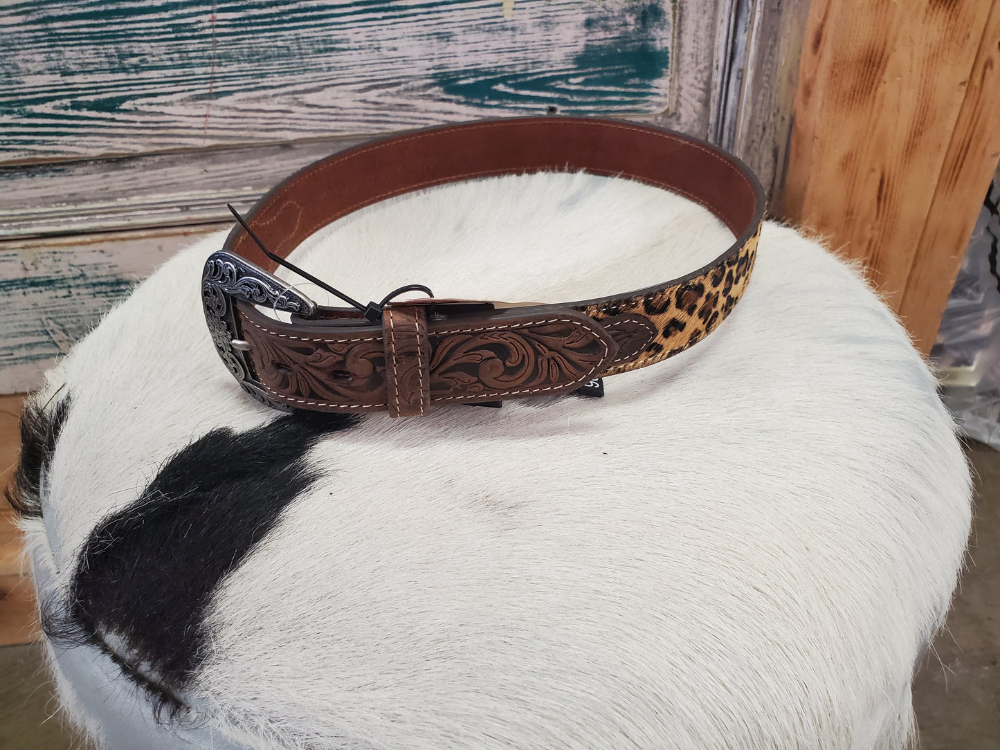 Kids Hide Cheetah Print Belt