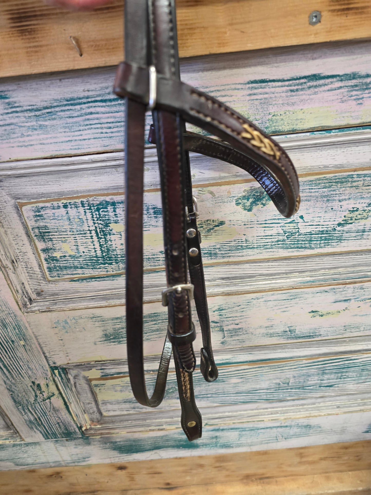 Browband Headstall- Rawhide Det.