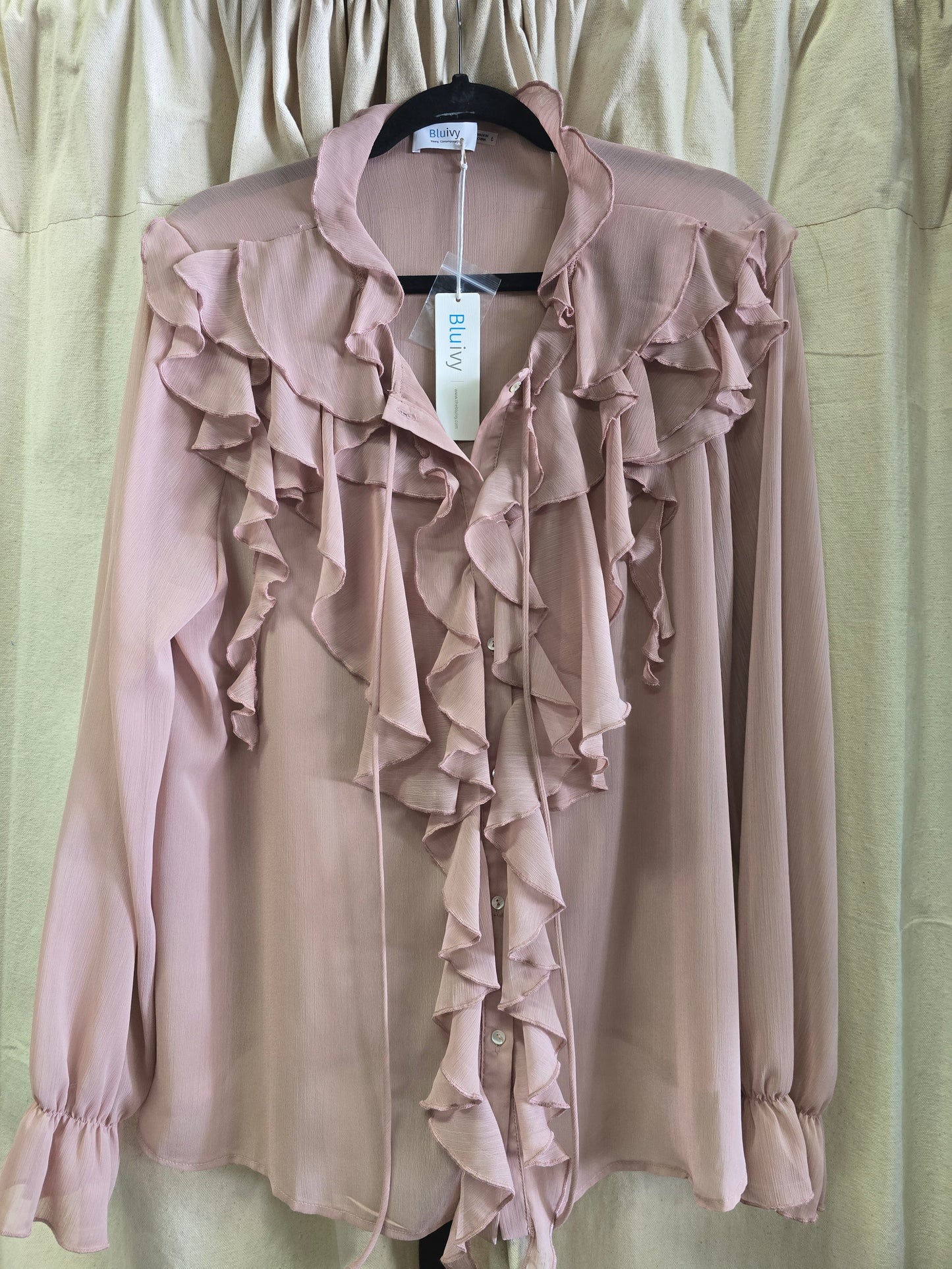 NEW Pink Ruffle Blouse