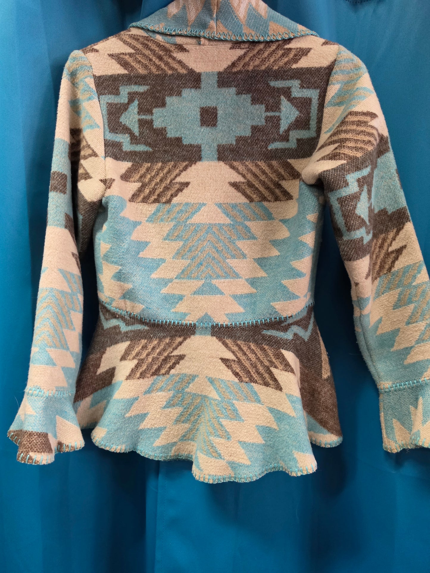 Brown-Teal Aztec Bell Slv. Shackett