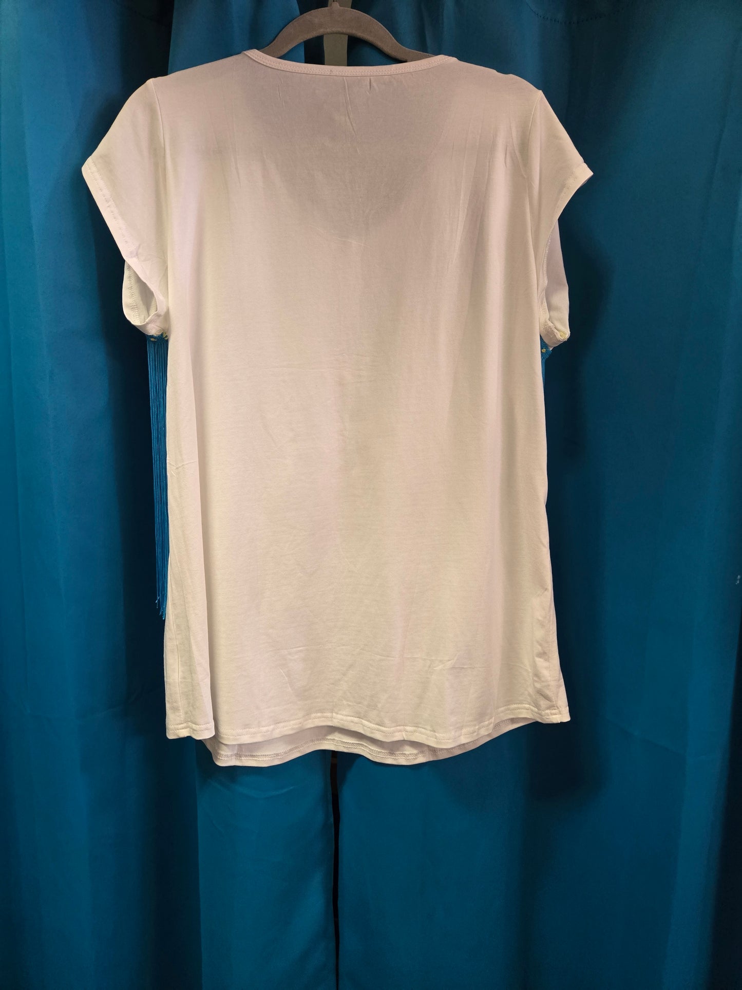 Turq. Fringe Tshirt