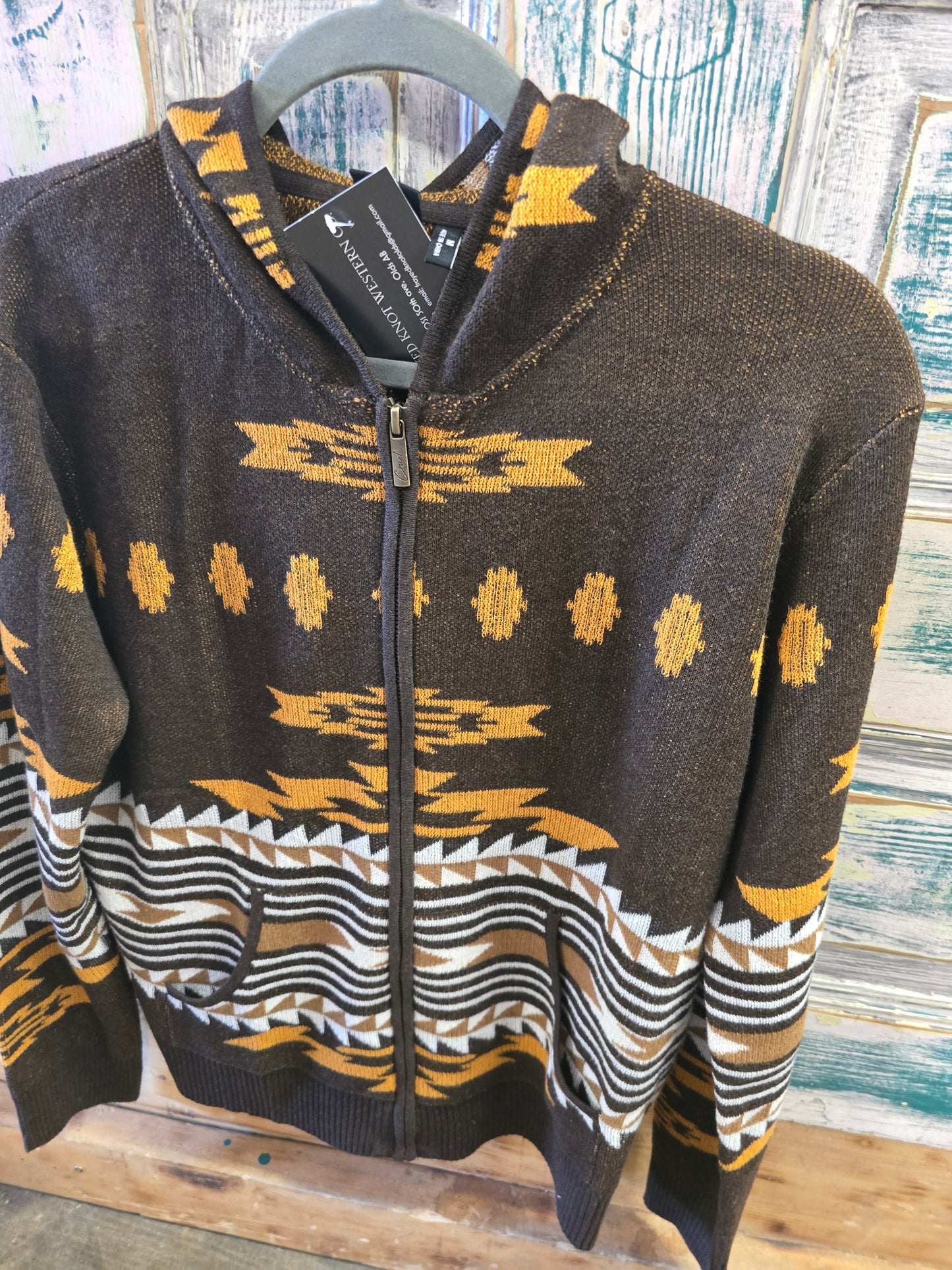NEW Cruel Girl Zip Sweater-Aztec