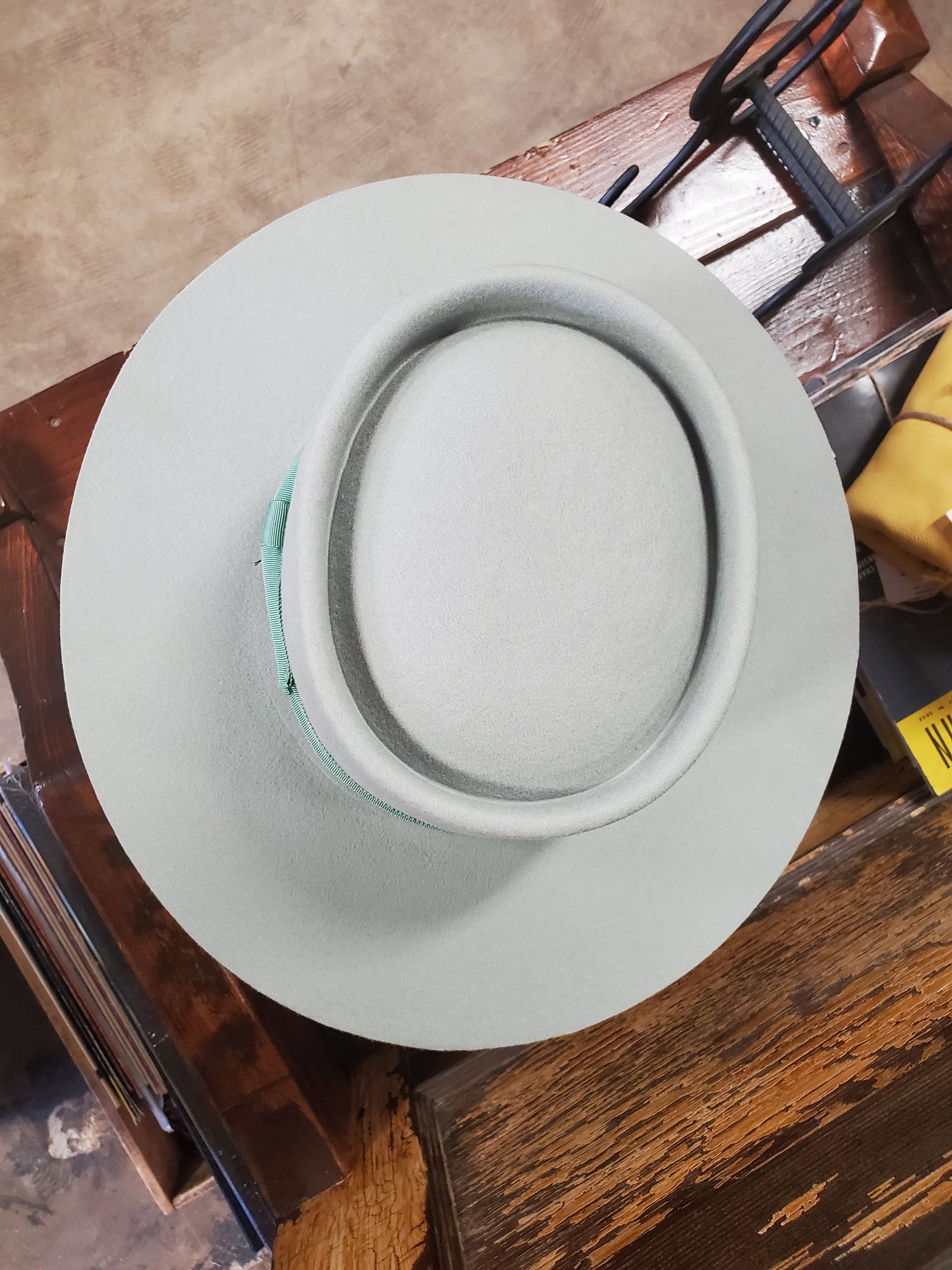 Wide Brim Wool Fedora Mint