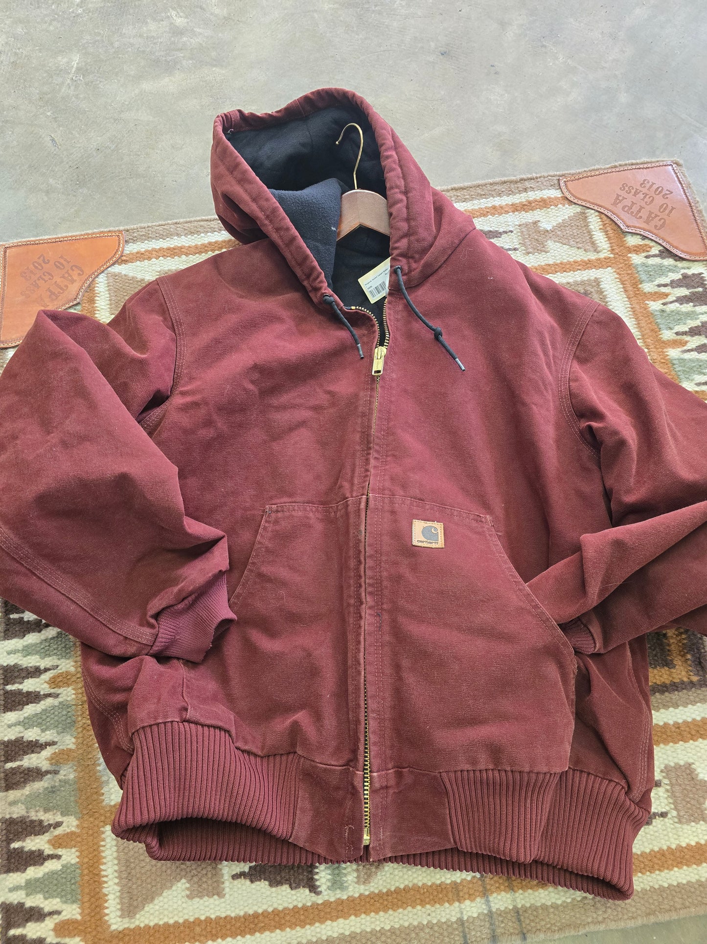 Burgundy Hooded Carhartt Bomber