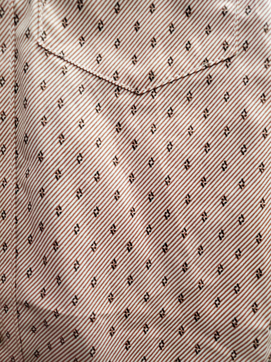 NEW Red Stripe Small Pattern Western Shirt