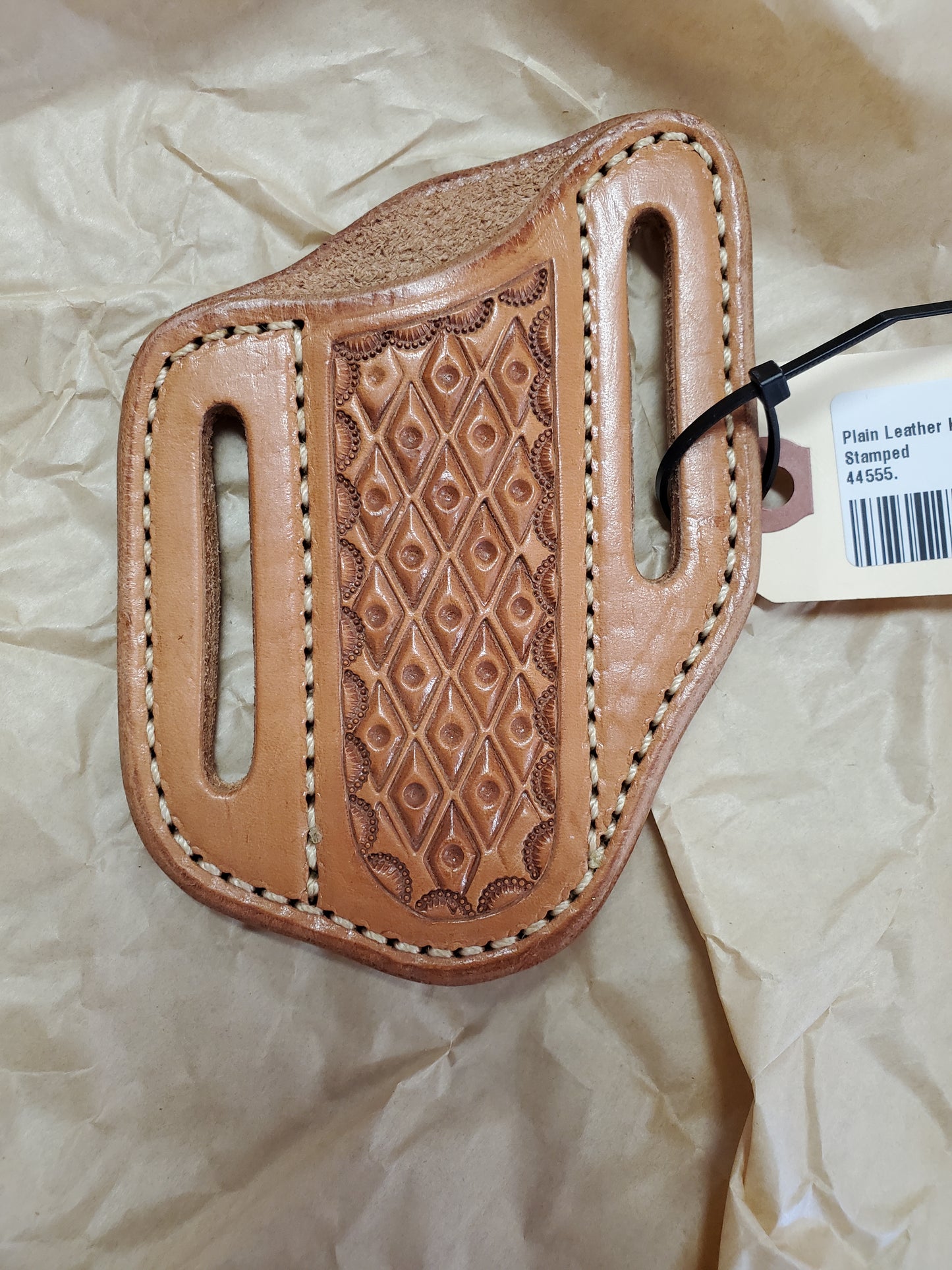 Plain Leather Knife Scabbard Stamped