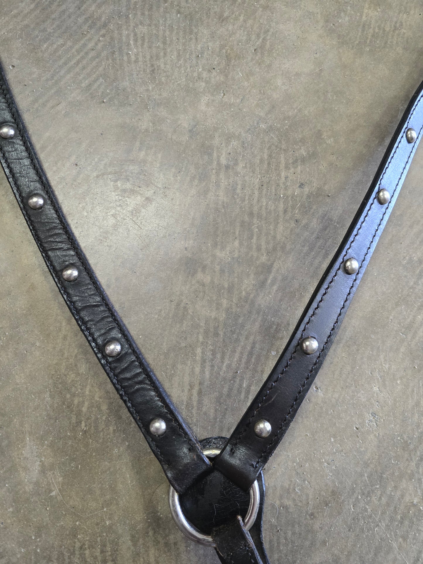 Black Studded Pony Breast Collar