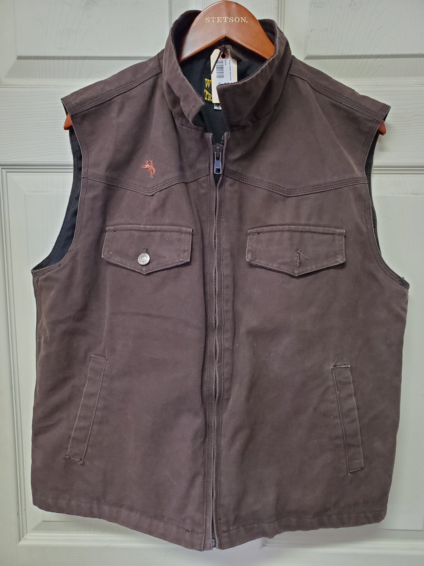 Brown Canvas Chore Vest