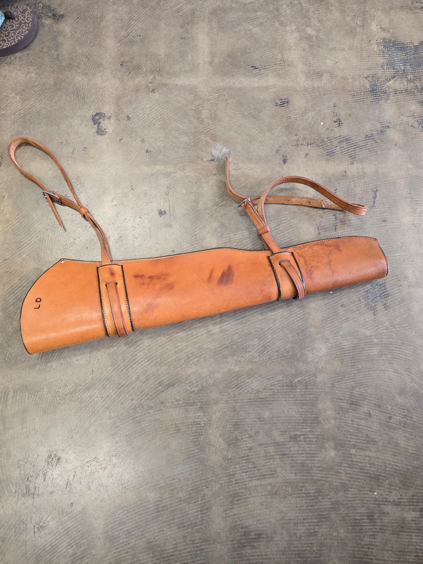 Leather Rifle Scabbard Open End