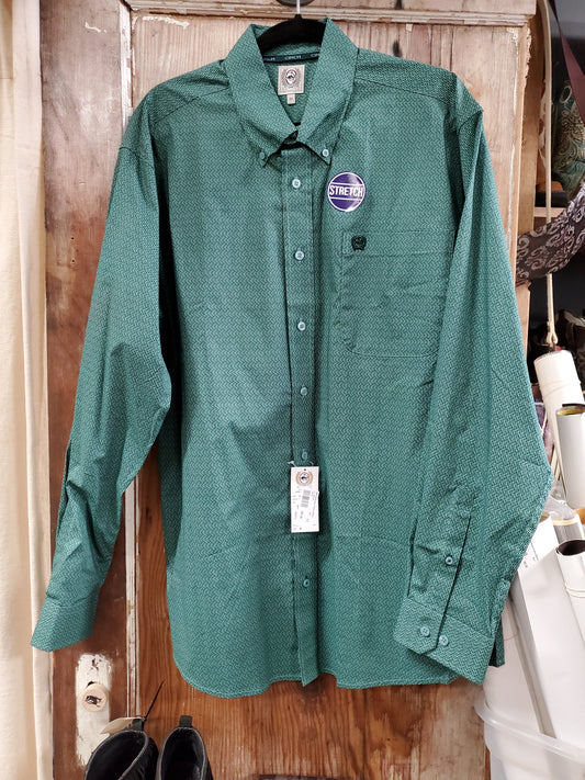 NWT Cinch Green Pattern W/shirt - M & XL