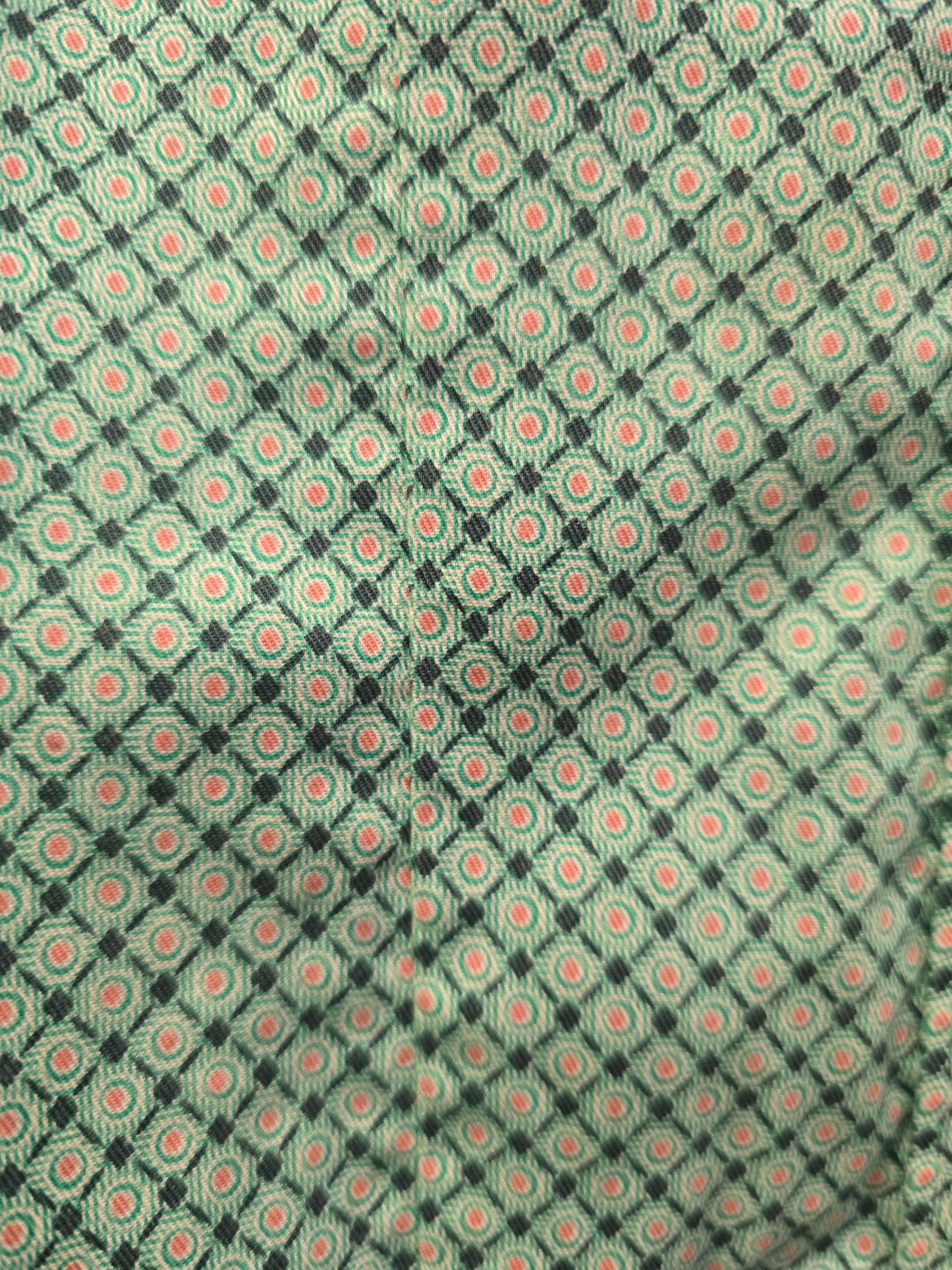Ladies Green/Pink Print Cinch Shirt
