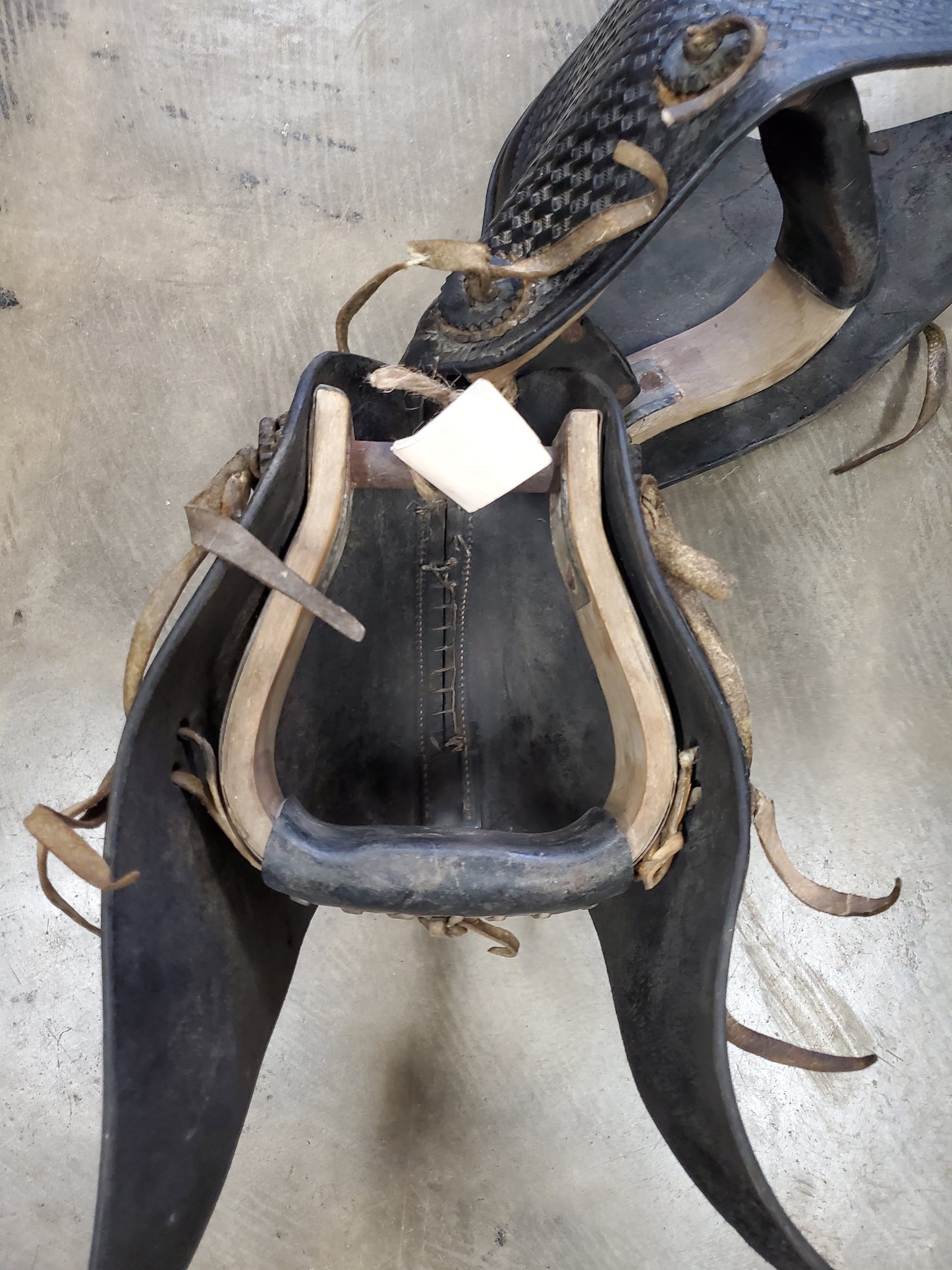 Vintage Black Carved Tapederos