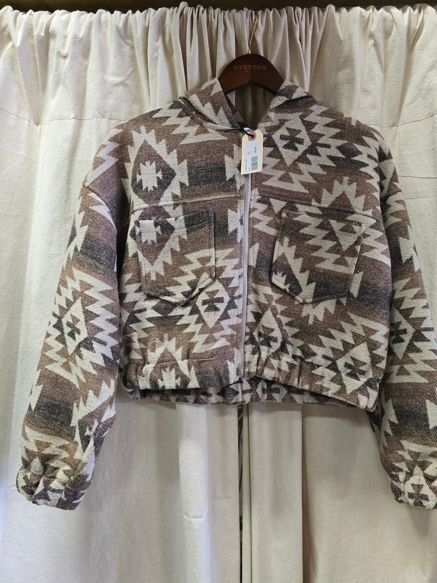 Cropped Aztec Jacket