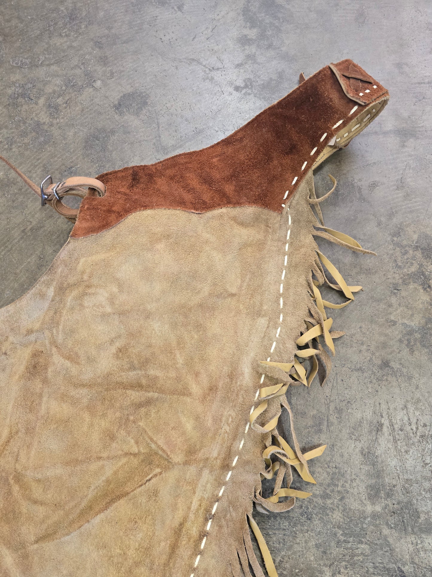 Leather Fringed Chaps/Full Zip