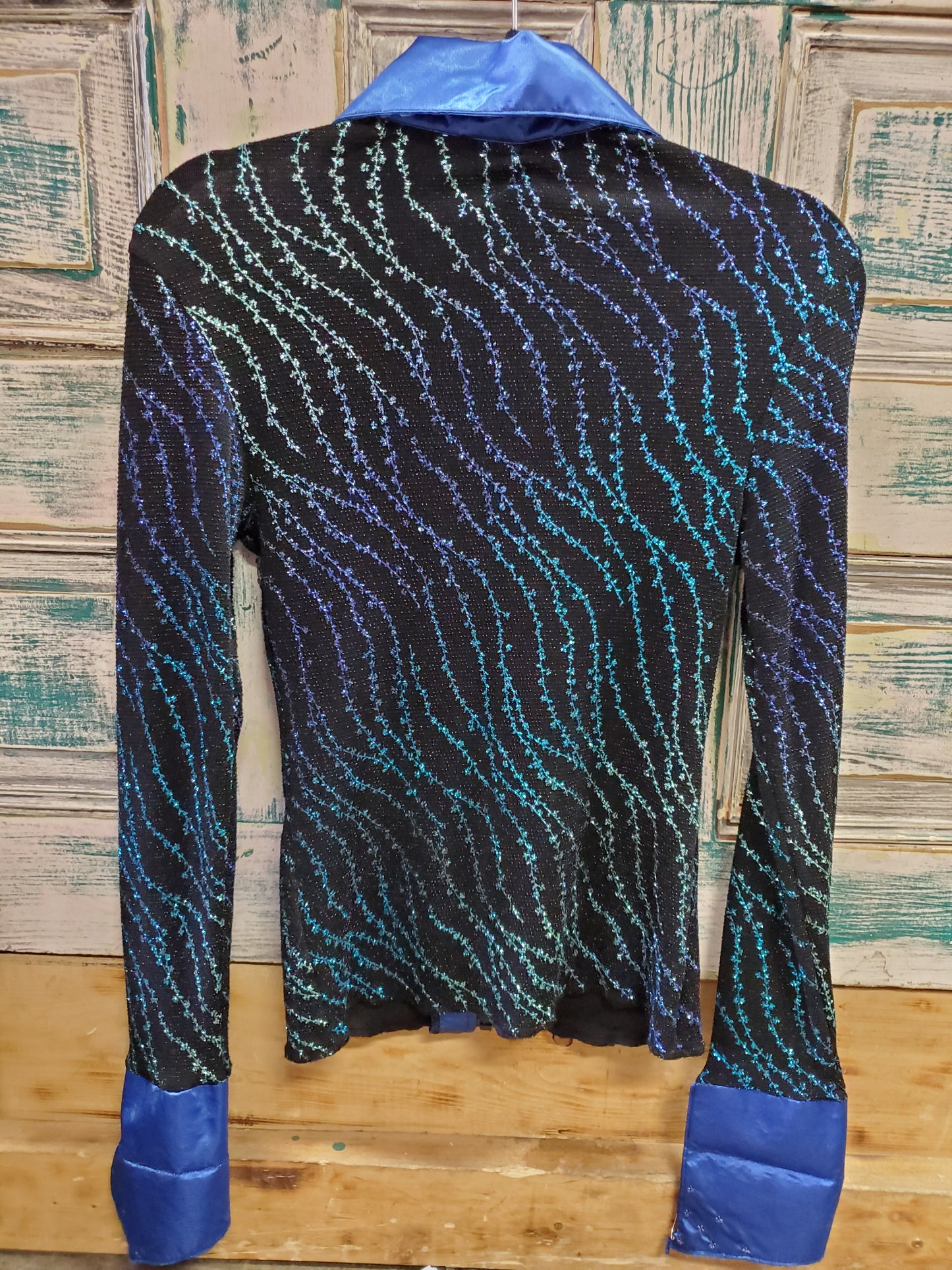 Blue Black Show Shirt/Gem Details