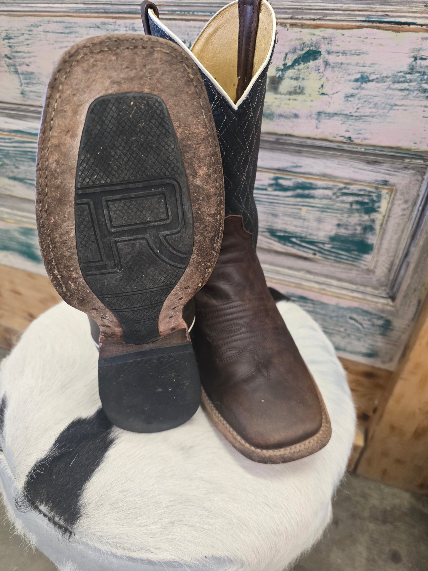 Roper Blue Top Boot (men's 8)