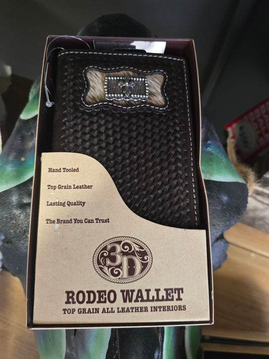 NEW Dark Leather Wallet With Cross