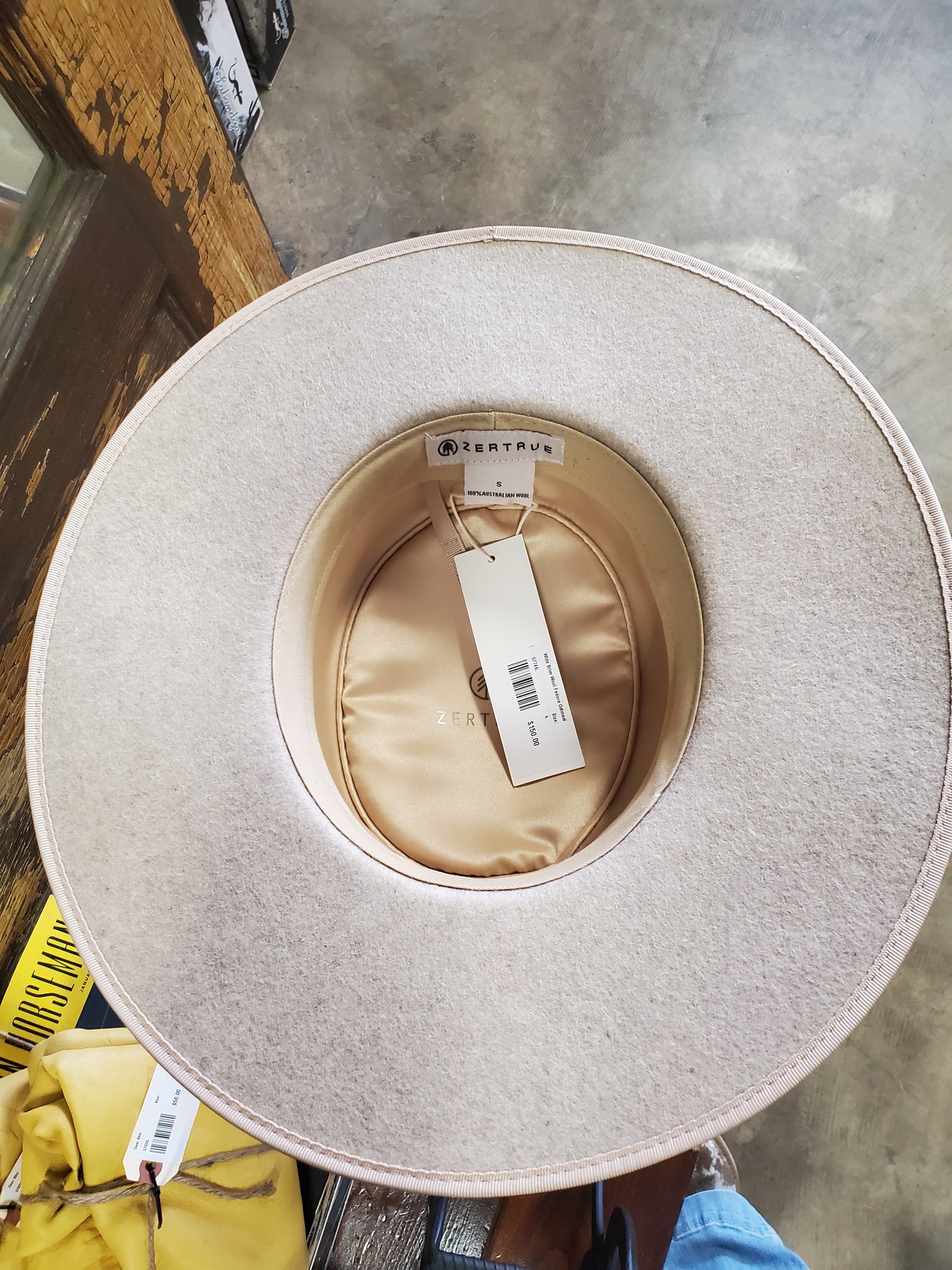 Wide Brim Wool Fedora Oatmeal
