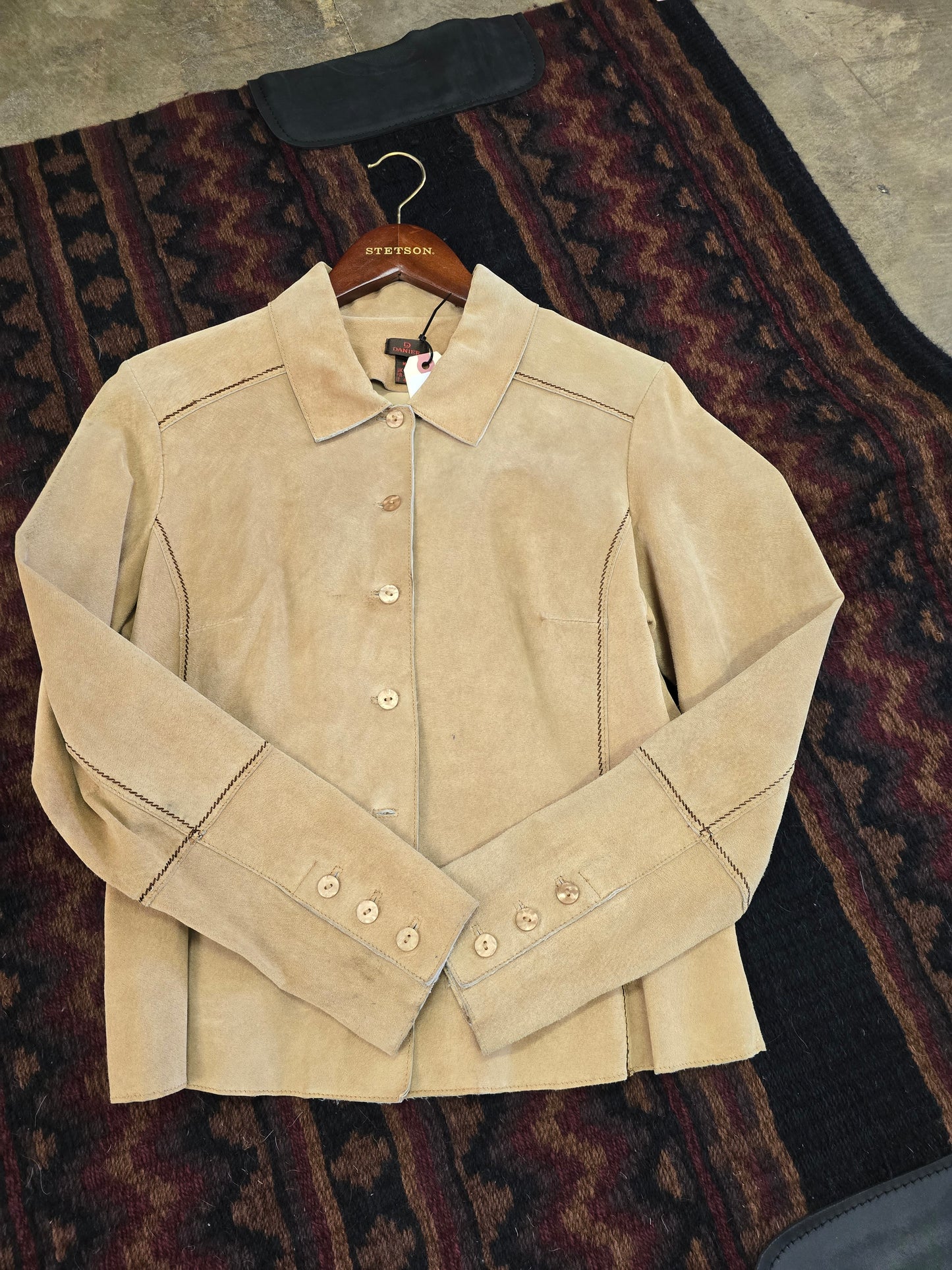 Button Front Leather Jacket