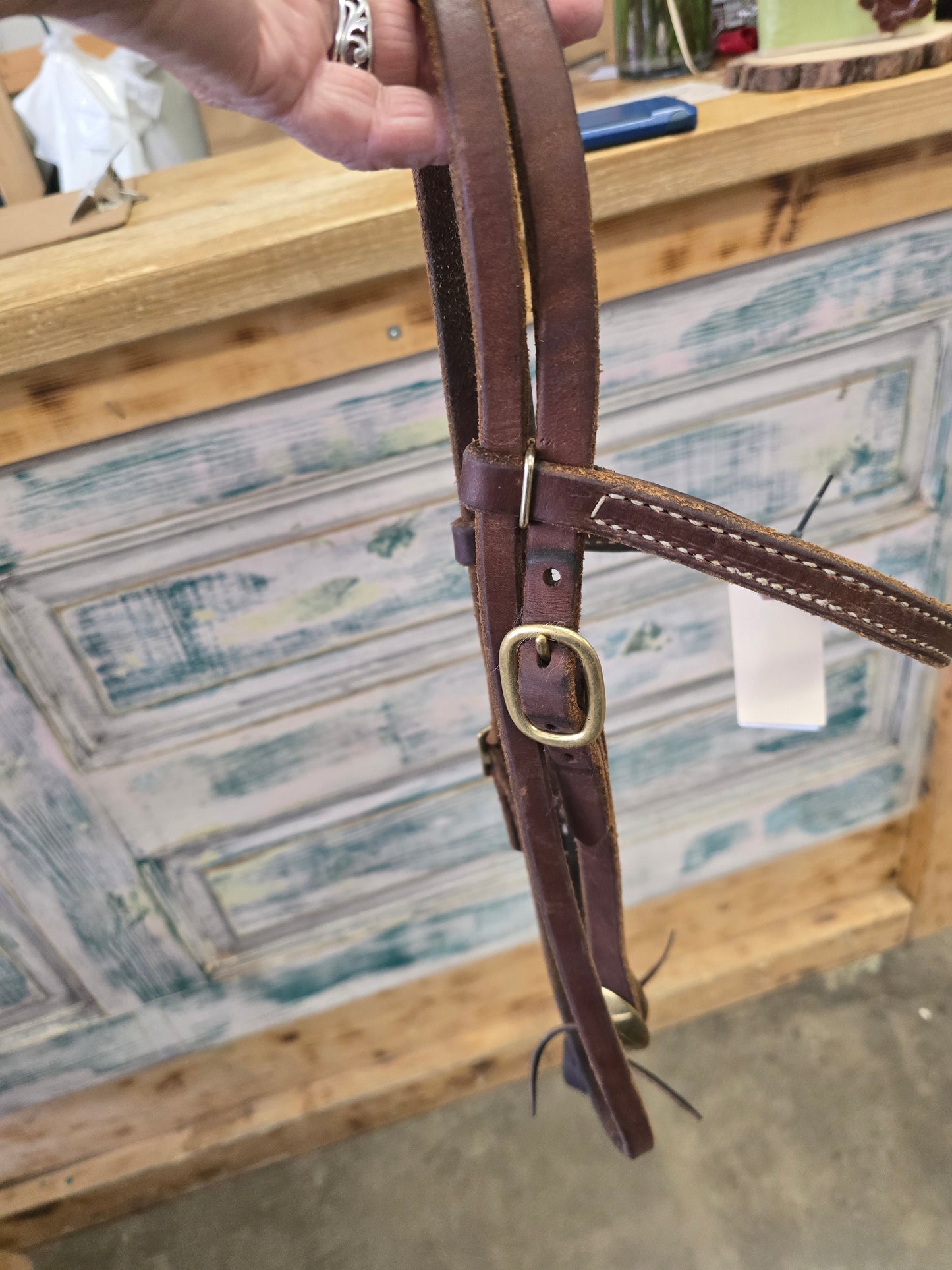 Browband Headstall Brass Hardware