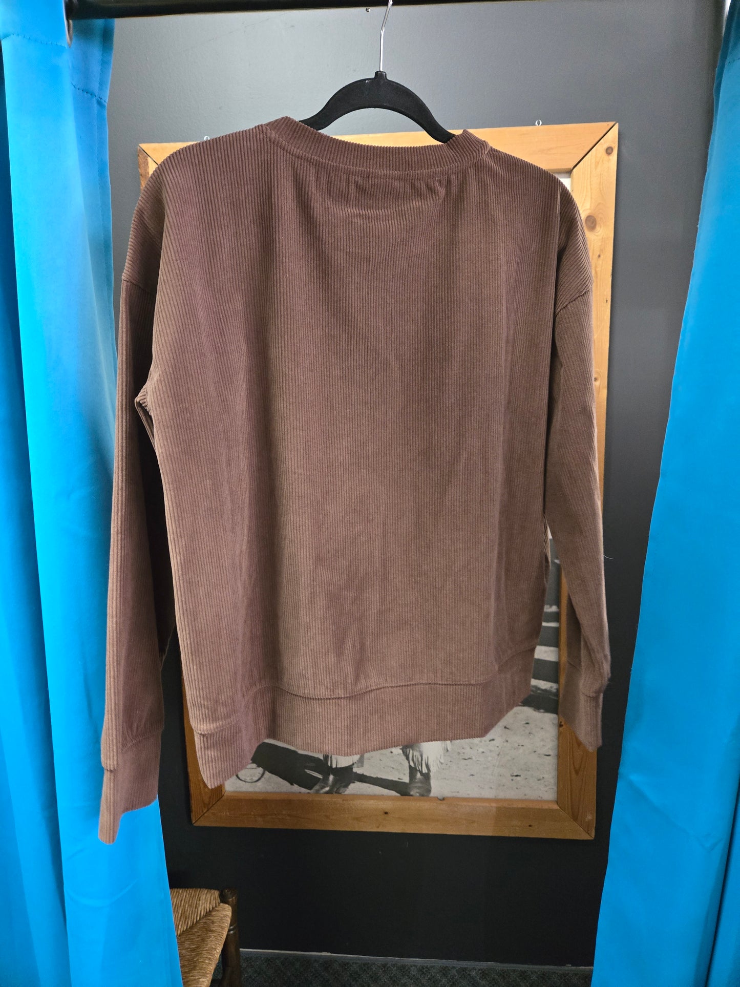 NEW Brown Punch Crew Neck Corduroy