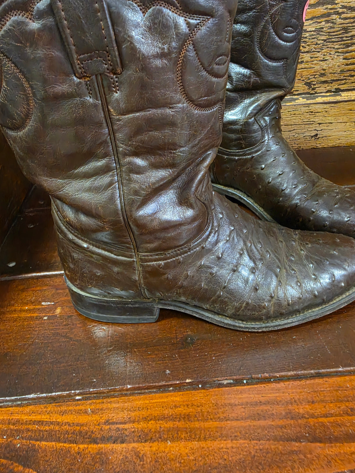 Men's Brown Ostrich Boots