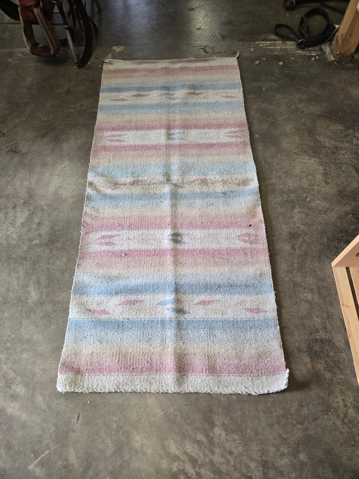 Cotton Double Saddle Blanket Pastel Colors