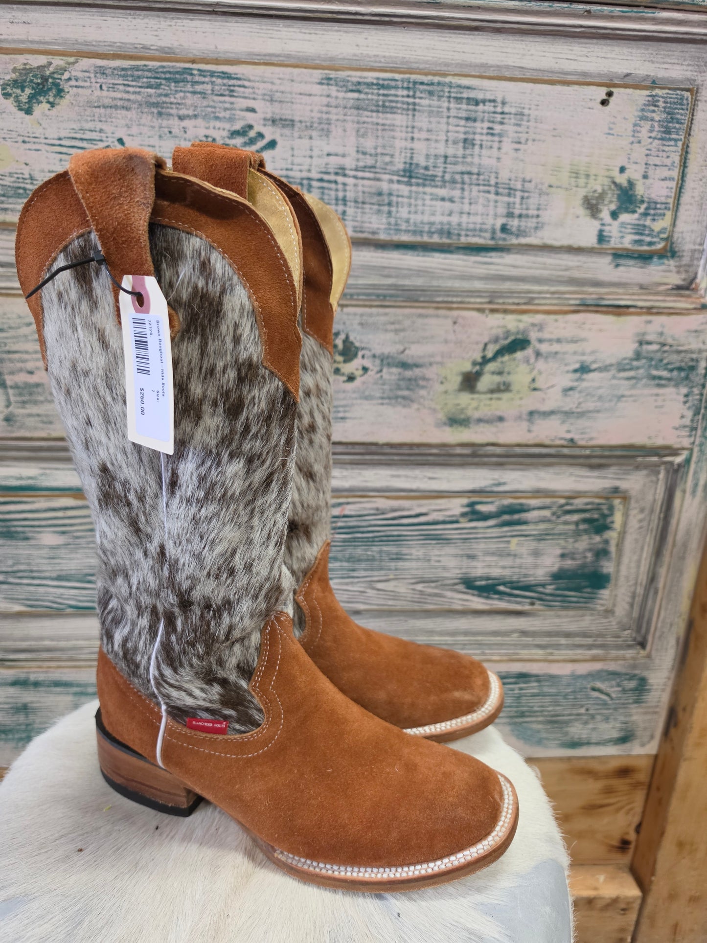 Brown Roughout-Hide Boots