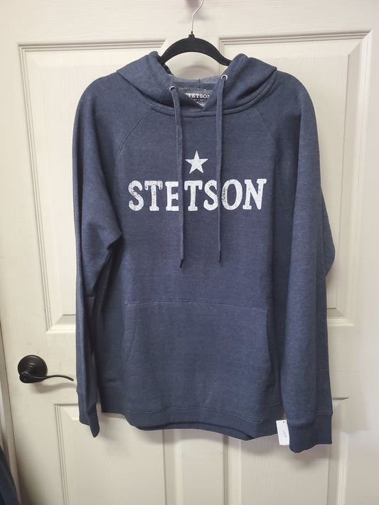 heathered Navy Stetson Hoody