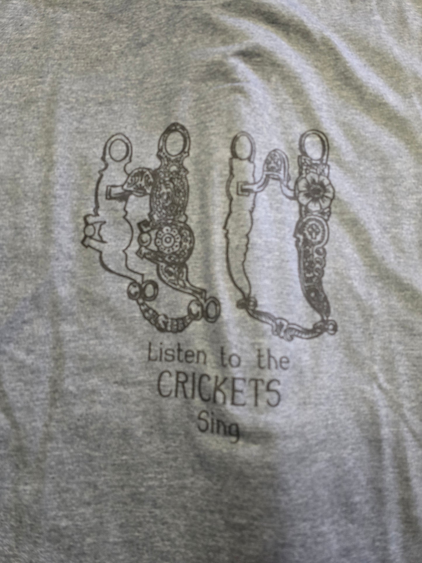 Grey Tshirt Listen to the Crickets Sing