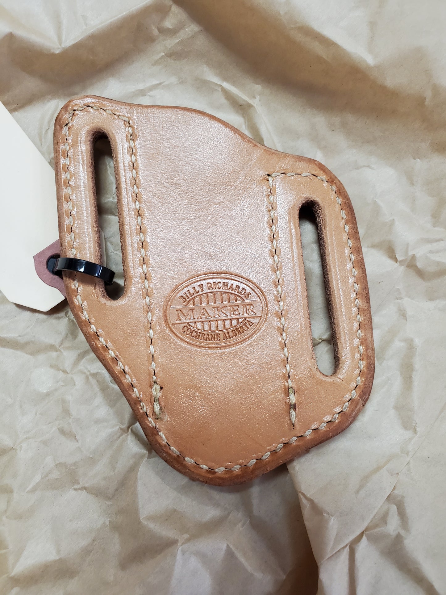 Plain Leather Knife Scabbard Stamped