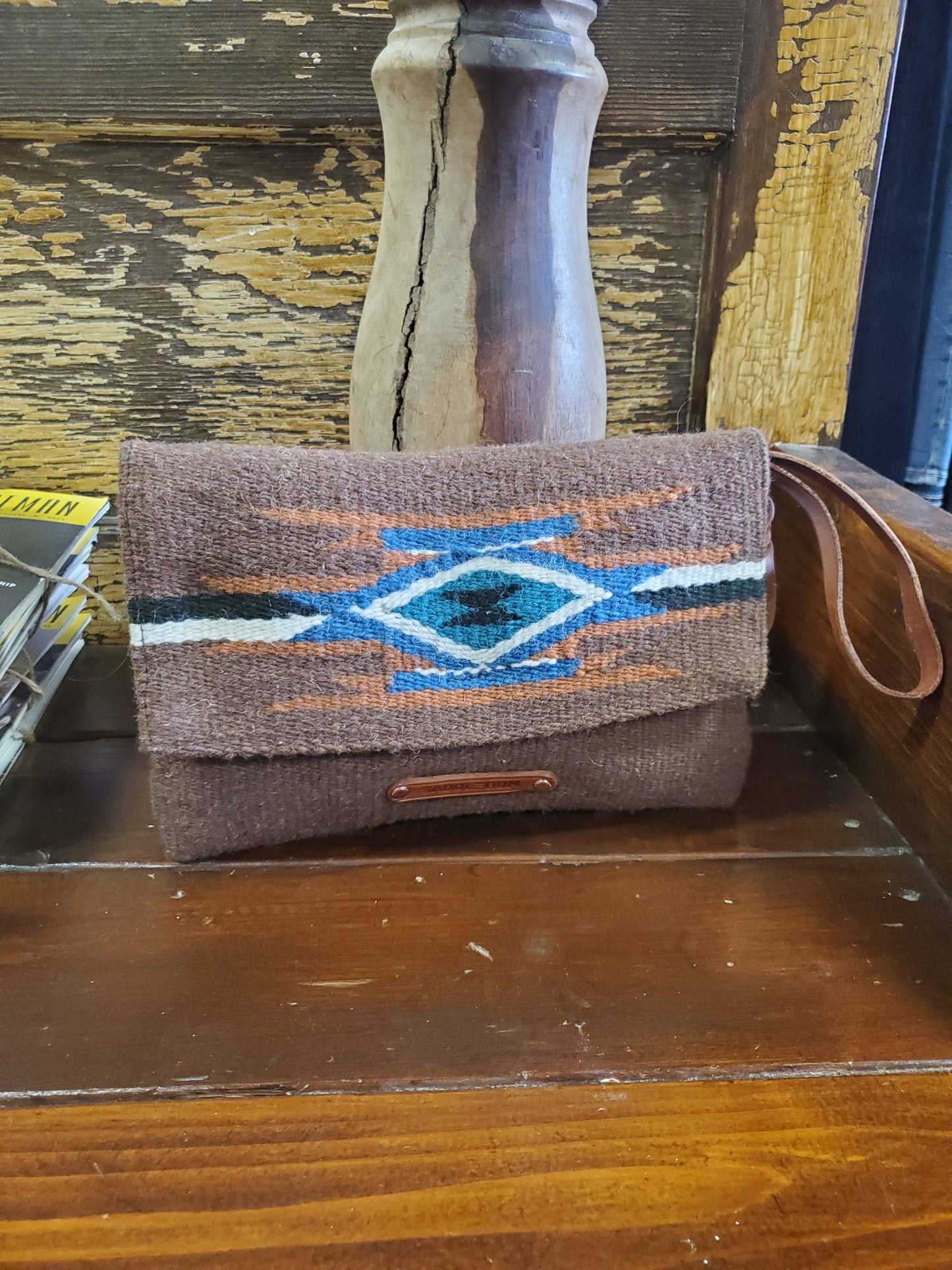 NEW Blue/Teal Blanket Clutch Purse
