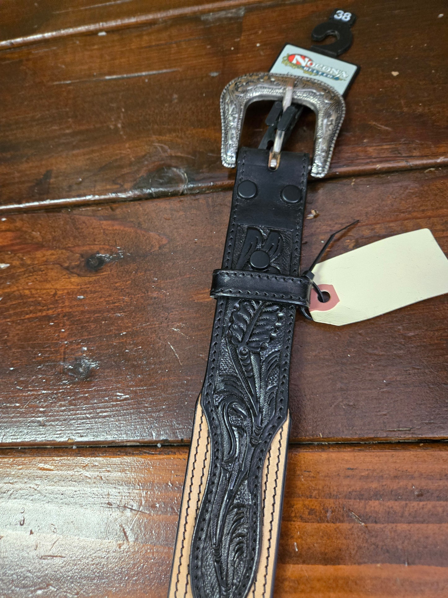 NEW Leather Boot Stitch Belt