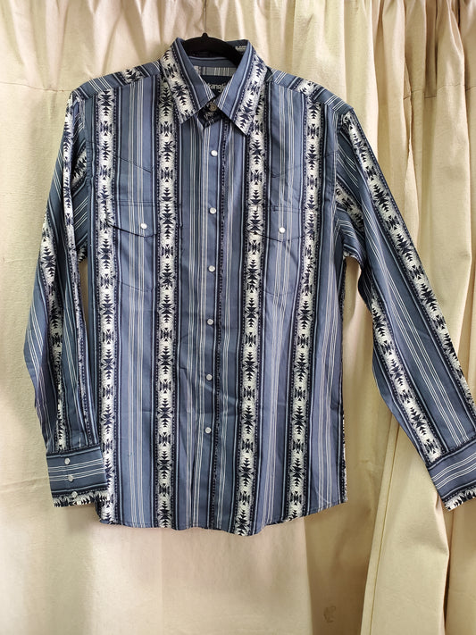 Blue Striped Aztec Print W/Shirt NEW