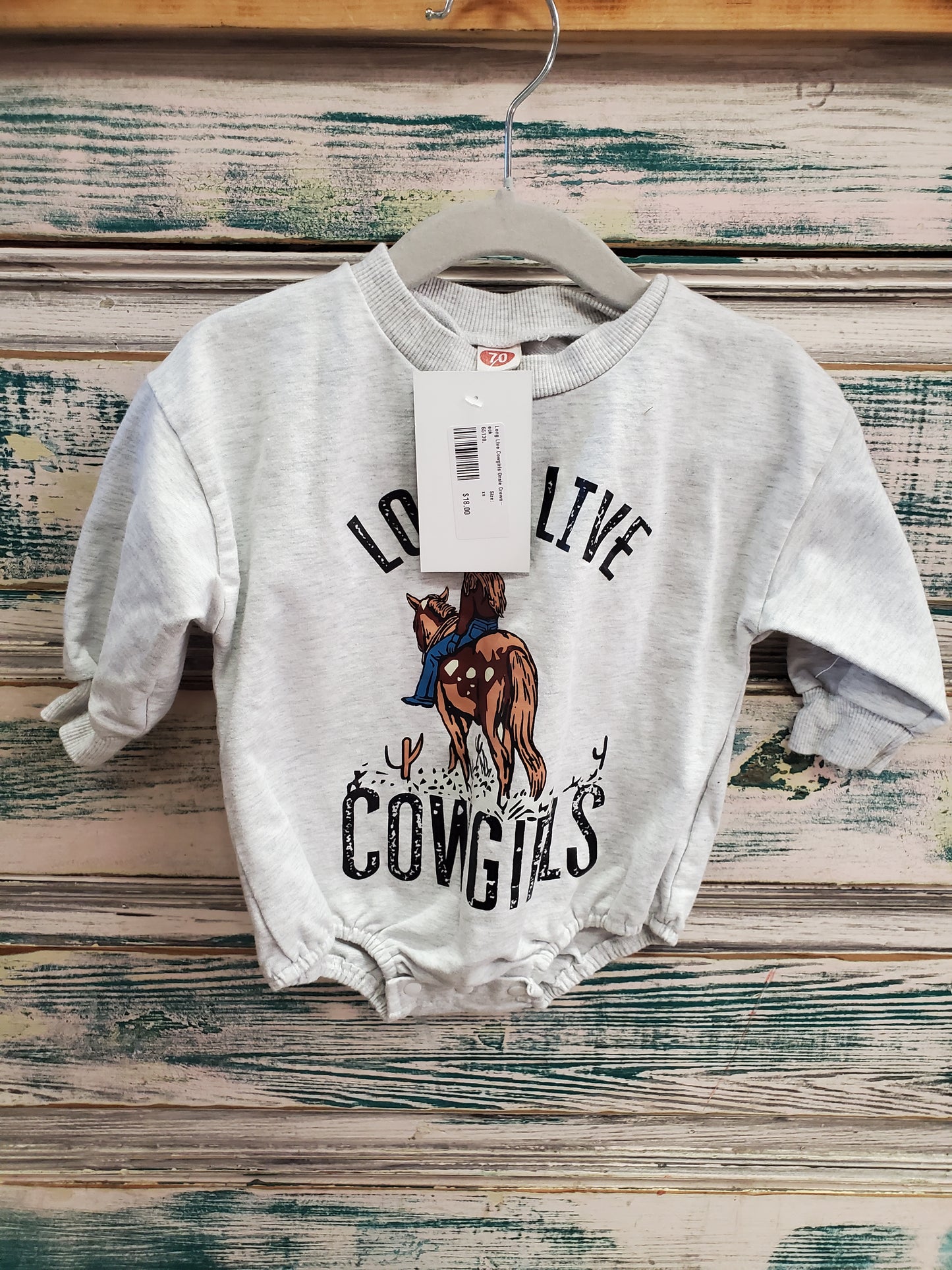 Long Live Cowgirls Onsie Crewneck