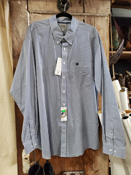 NWT Cinch Blue Stripe W/shirt - XL & XXL