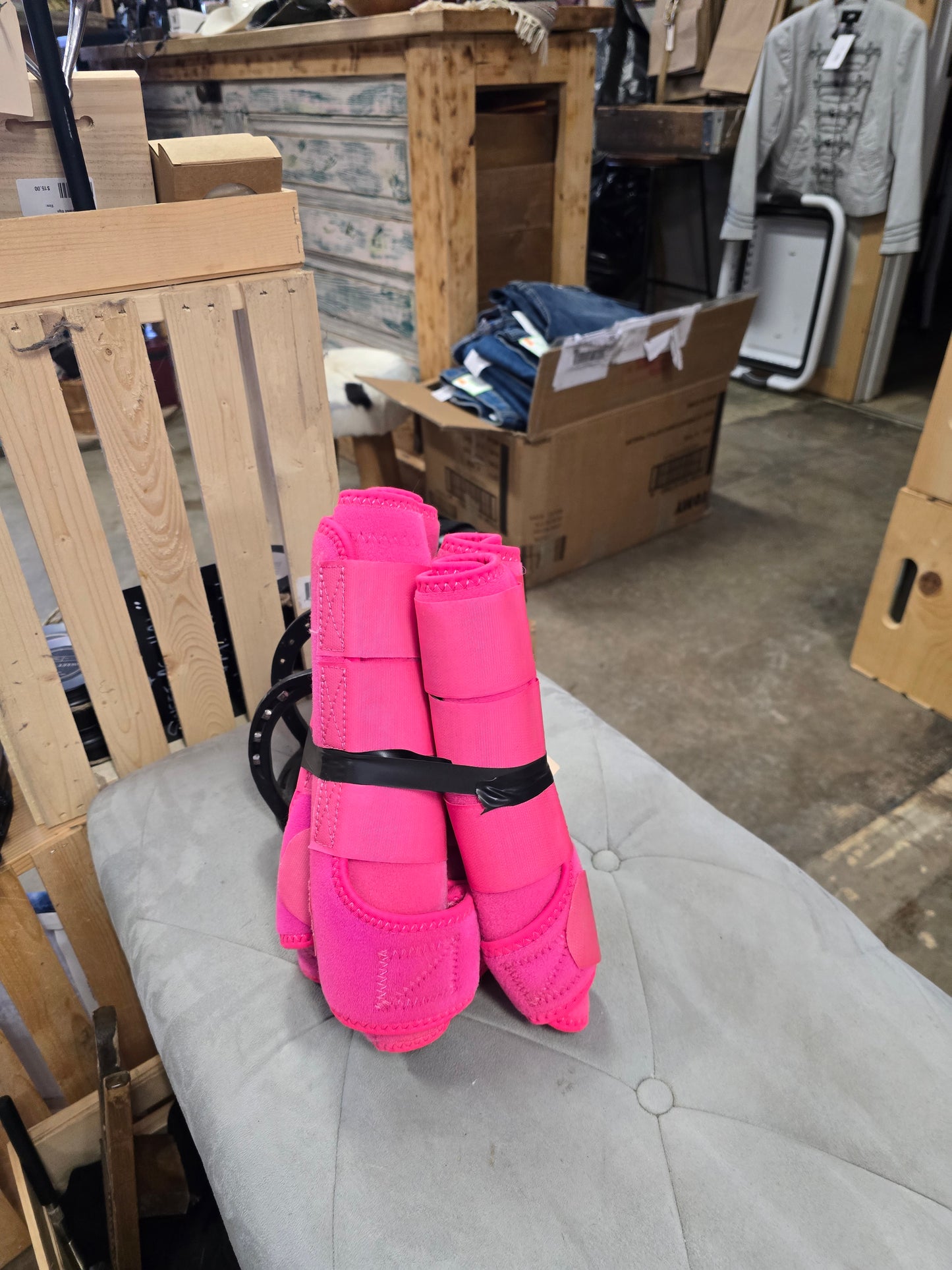 Bright Pink Sport Boots (set of 4)