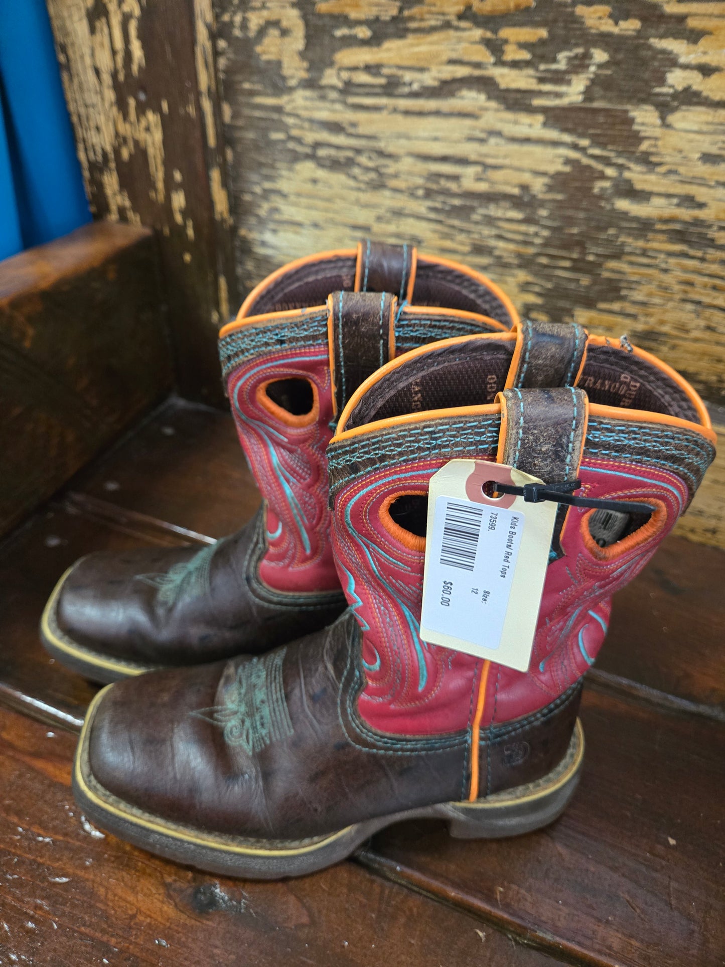 Kids Boots/ Red Tops