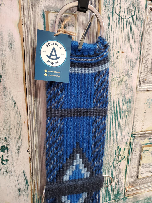 Blue/Navy Wide Mohair Cinch
