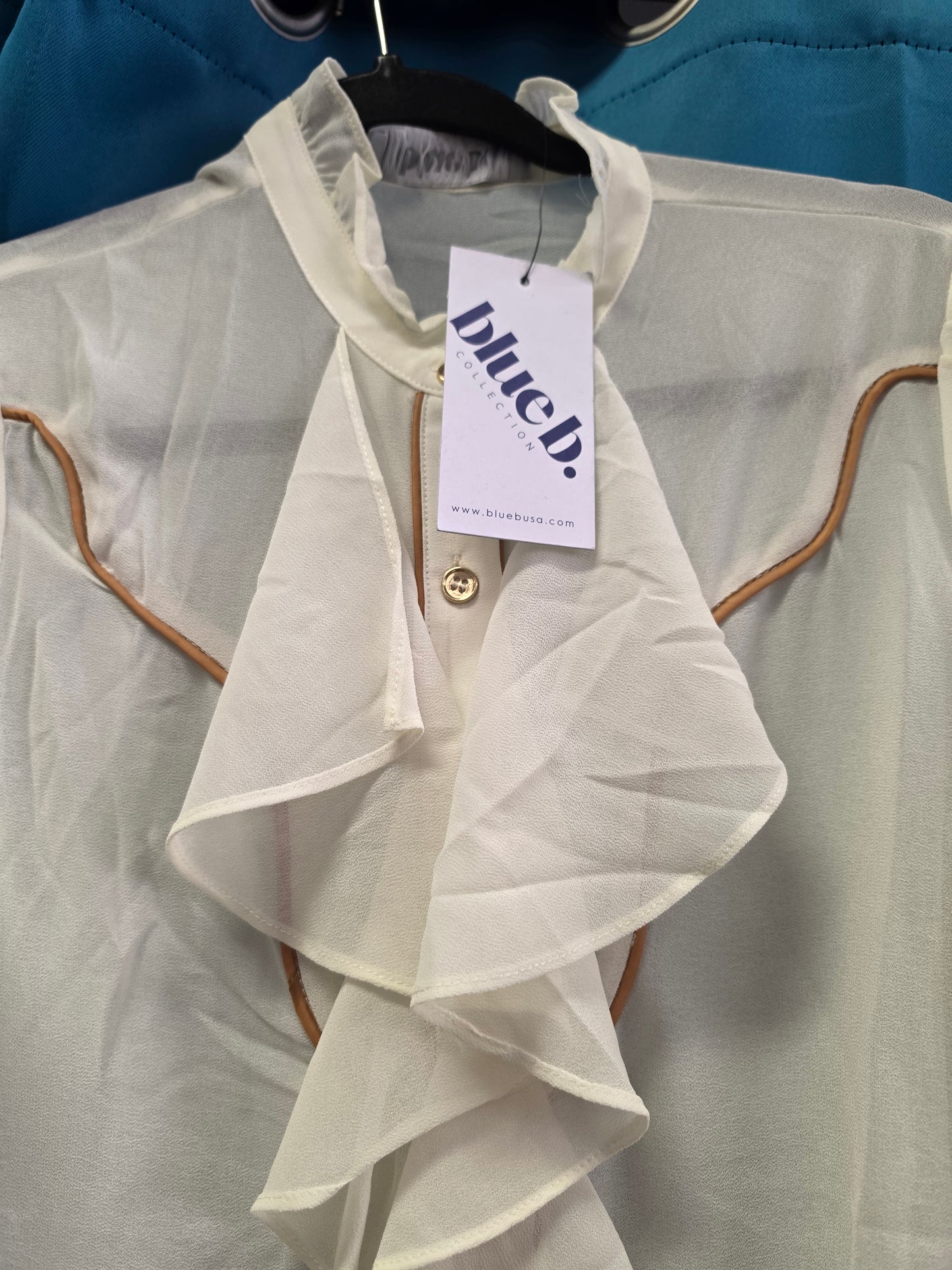 NEW Cream Ruffle Chelsea Blouse