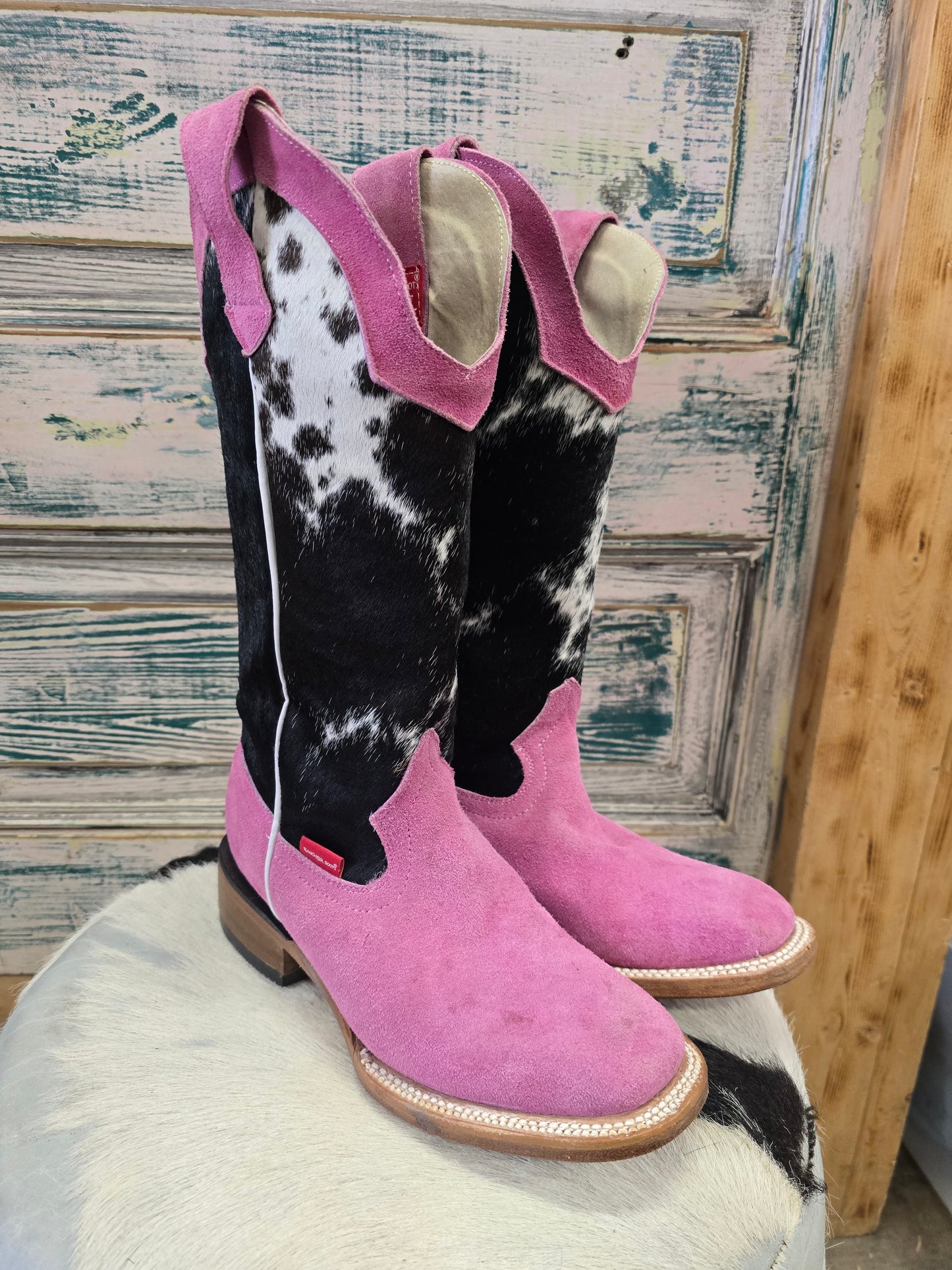 Pink Suede- Cowhide                           Rancherr Boots
