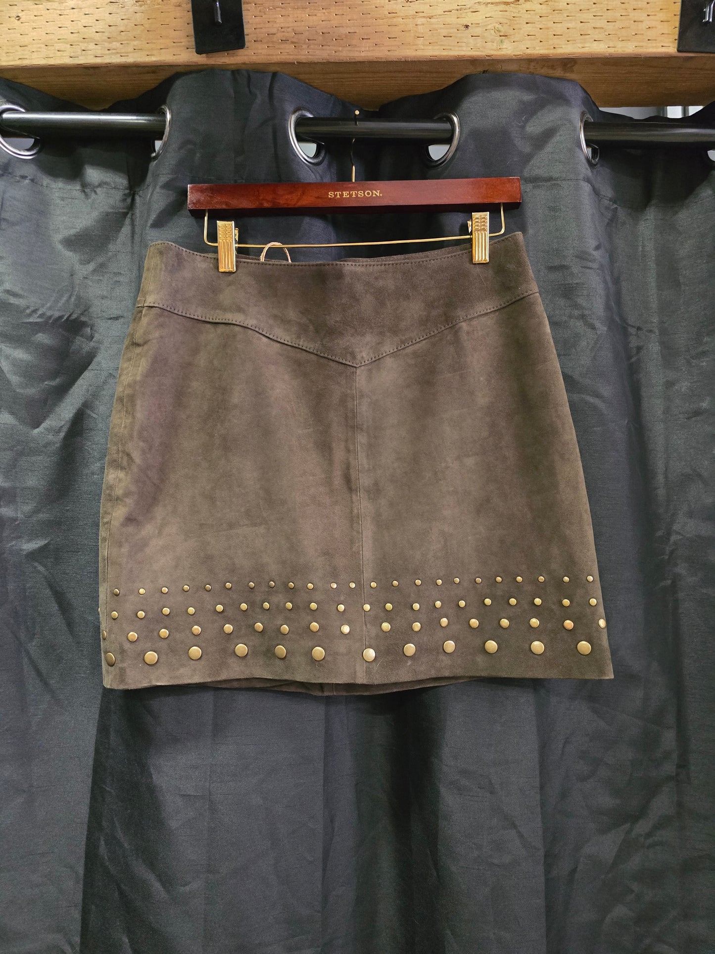 NEW Brown Suede                        Studded Skirt