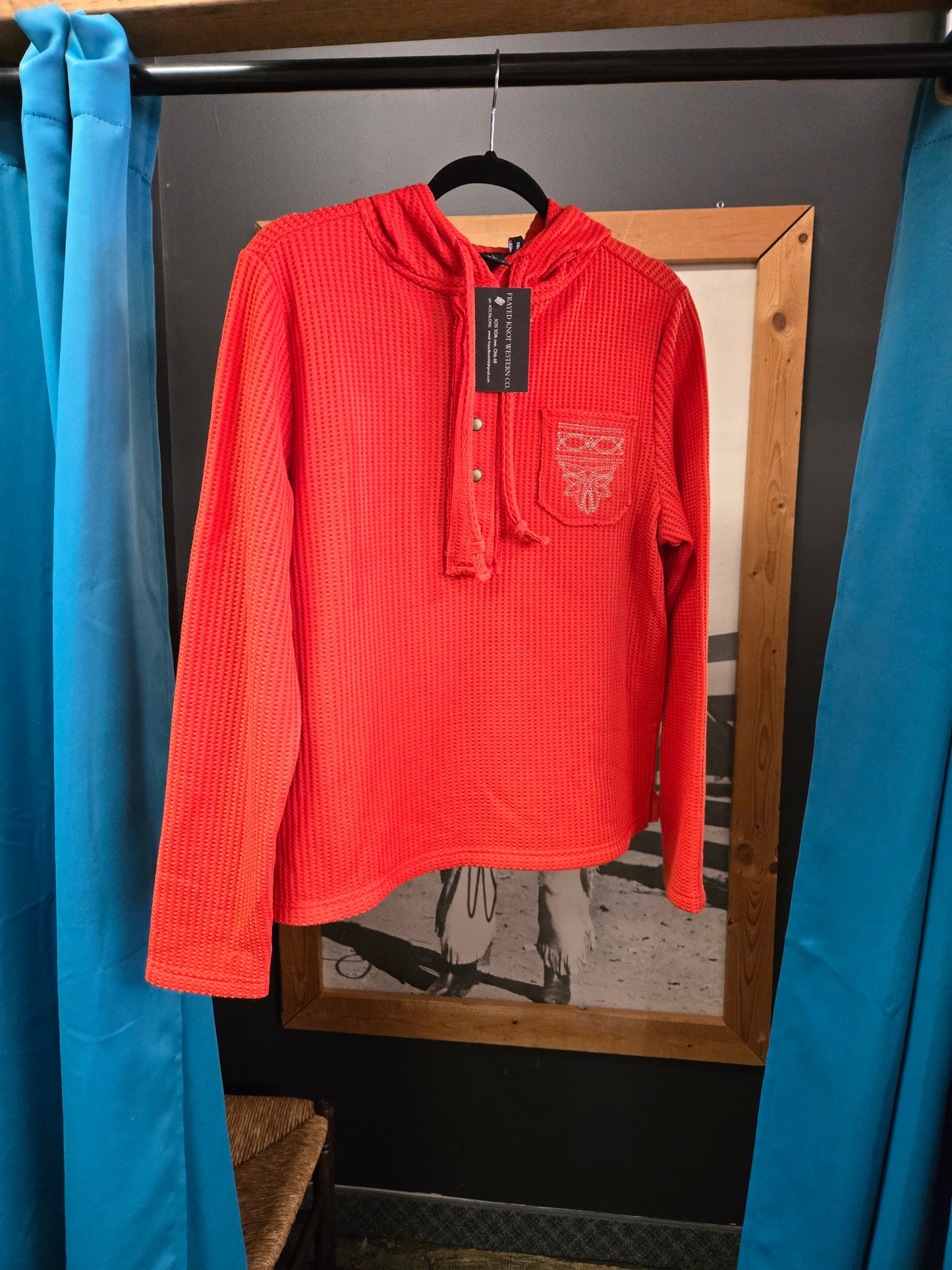 NEW Orange Waffle Knit Hoody