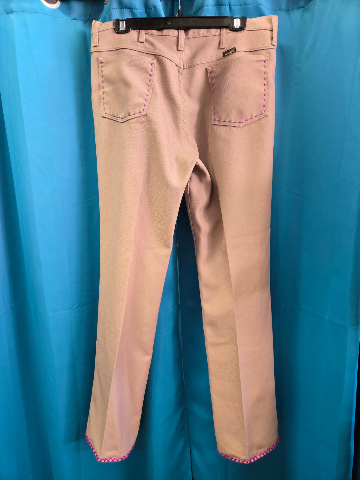 Upcycled Vintage Trousers                    Tan - Purple