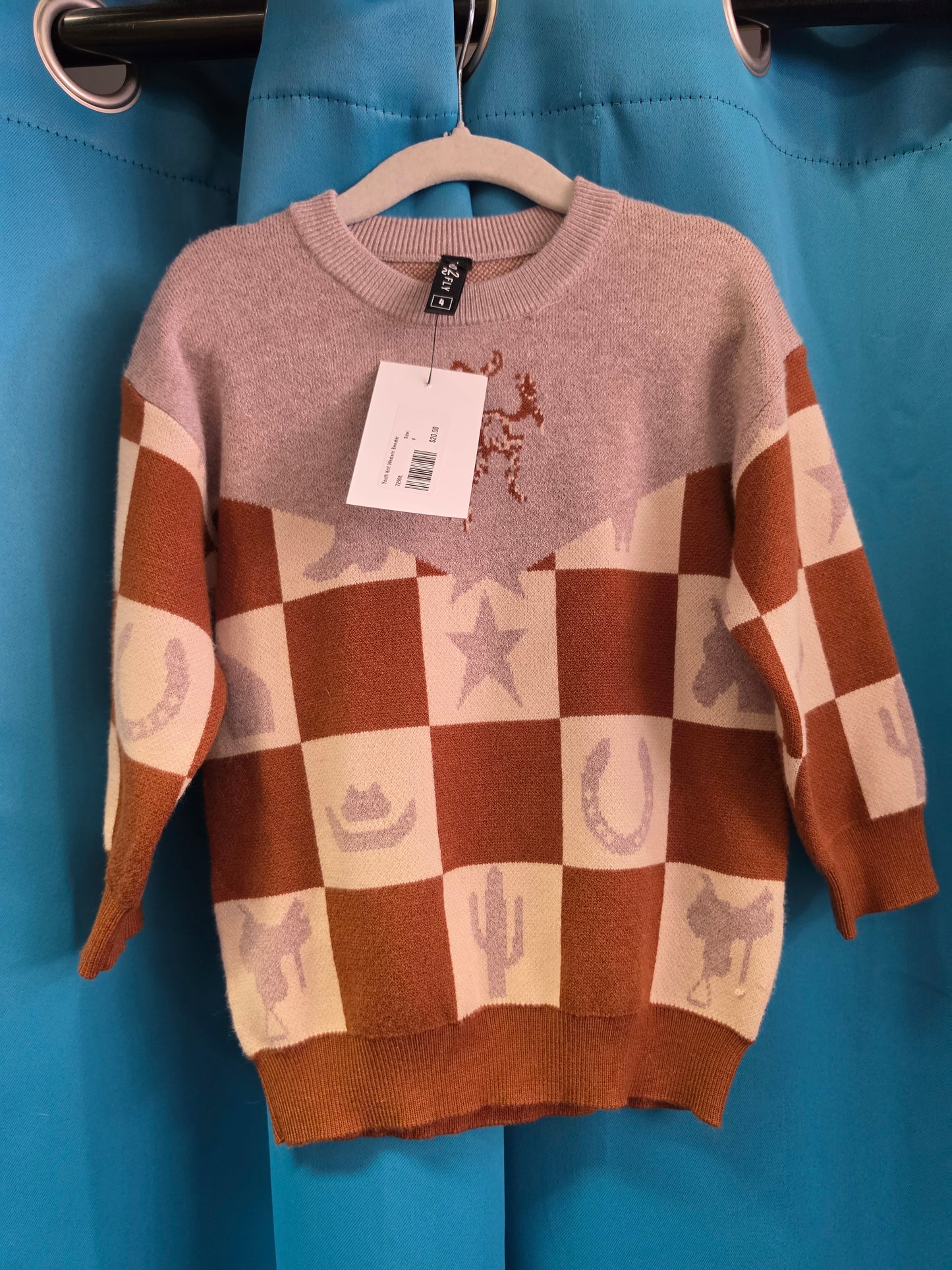 Youth Knit Western Sweater