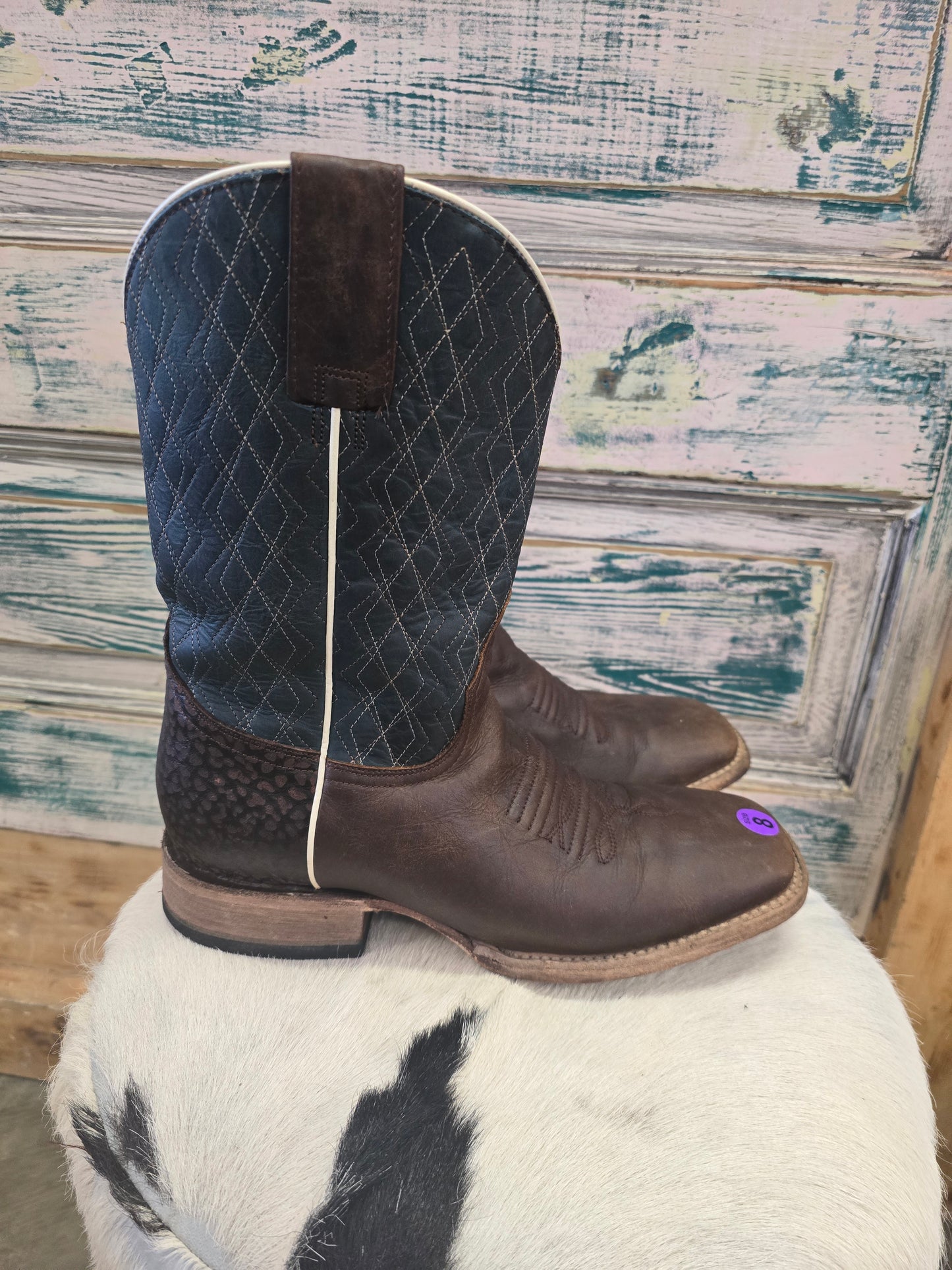 Roper Blue Top Boot (men's 8)