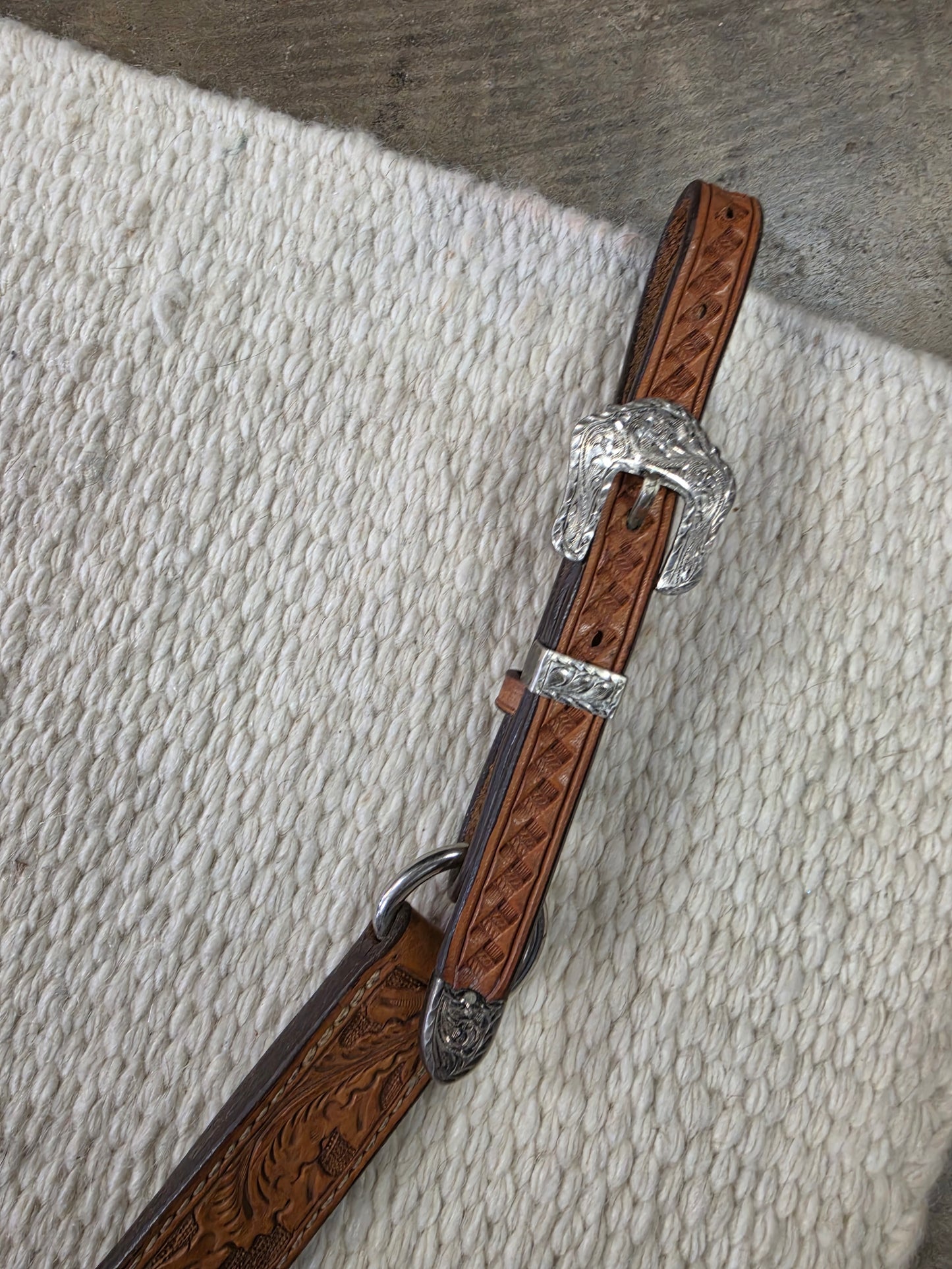 Blue Ribbon Breast Collar w/ Silver