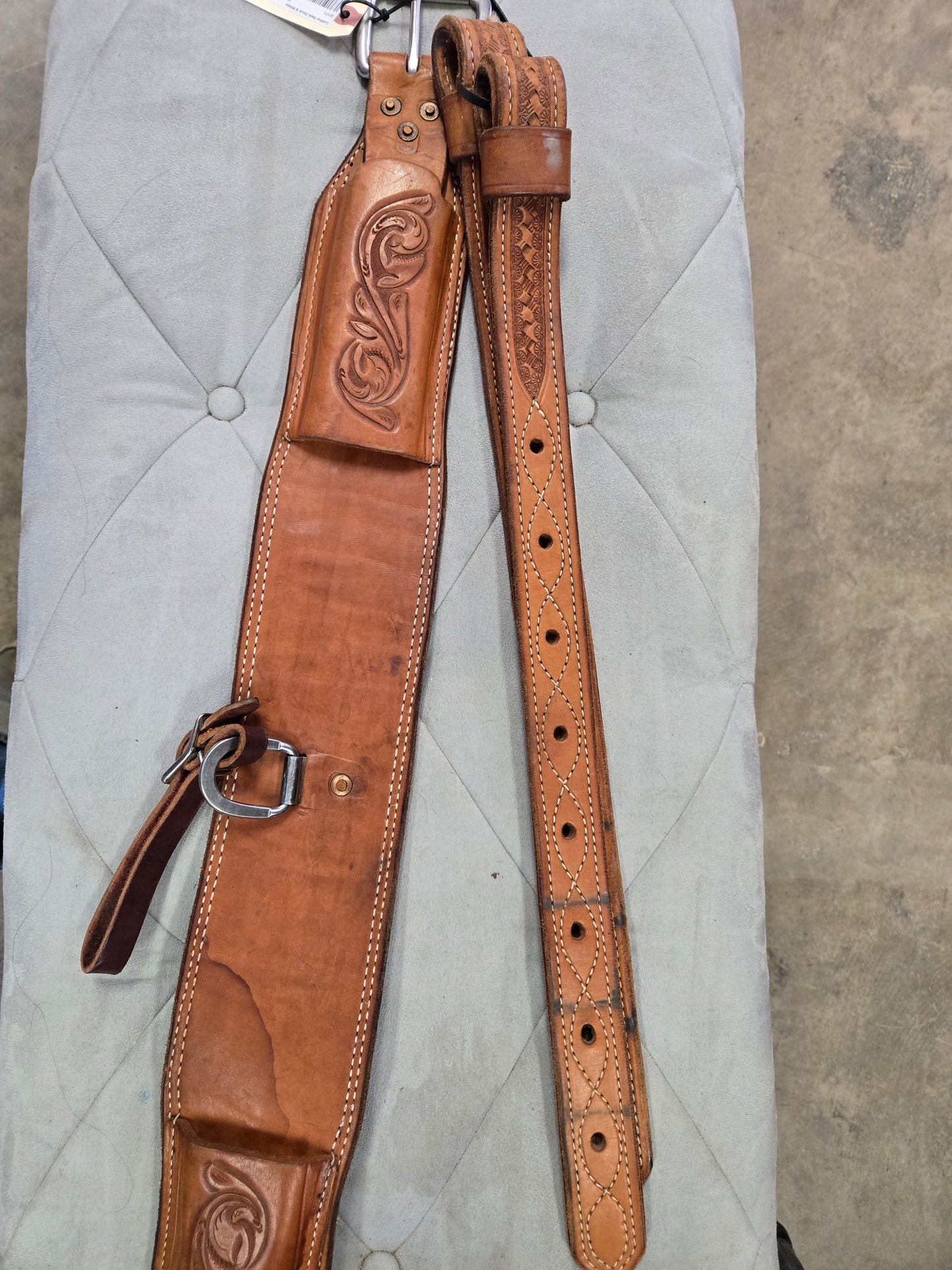 Leather Back Cinch & Billets