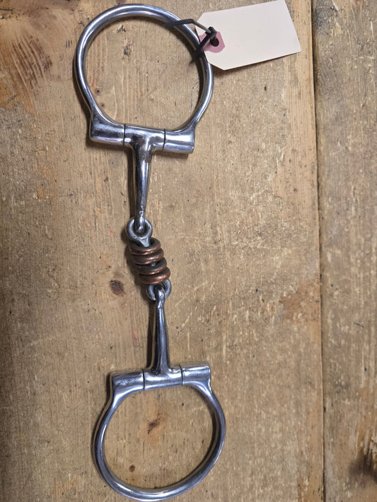 3 Pc. D-Ring Snaffle Copper Roller