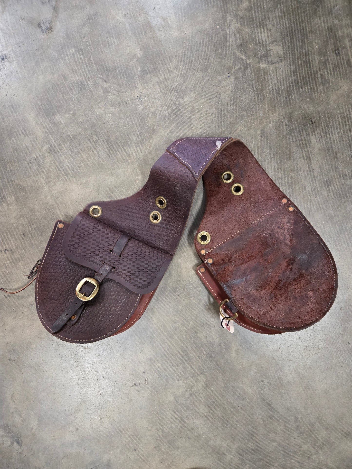 Basket Stamped Saddlebags